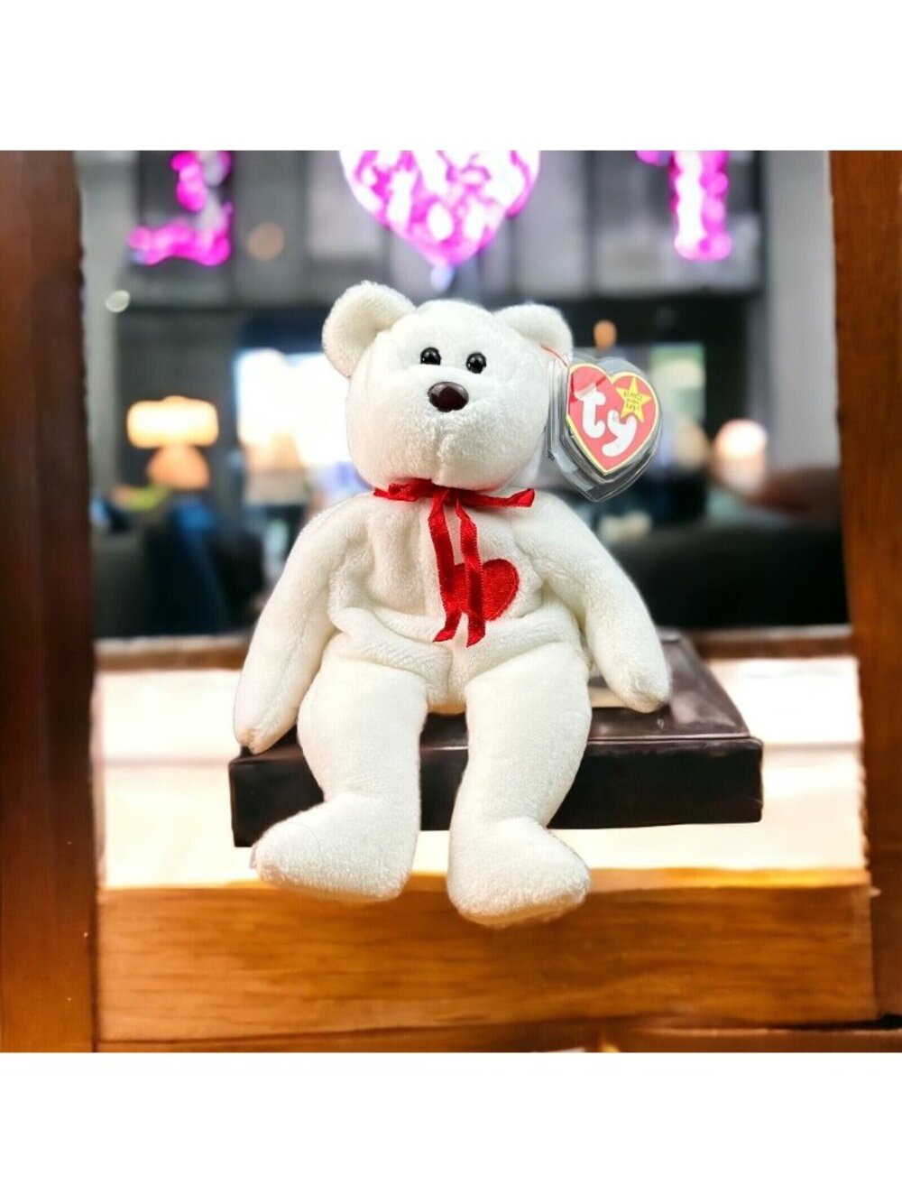 TY Valentino Bear Beanie Baby 1993/1994 Rare With Tag Errors NWT Plush Brown Nos